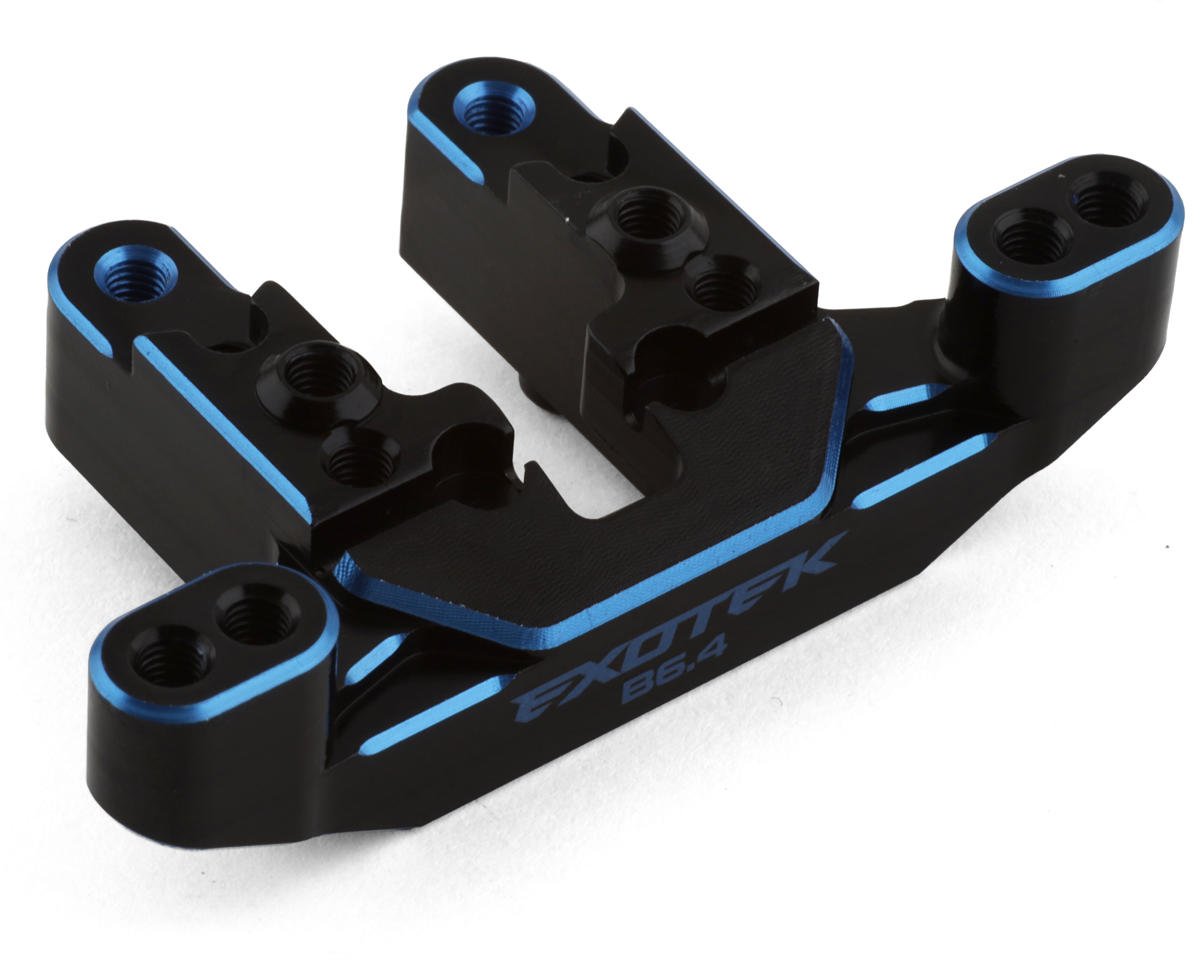 Exotek B6.4 Aluminum Front Camber Mount (Black) (EXO2130)