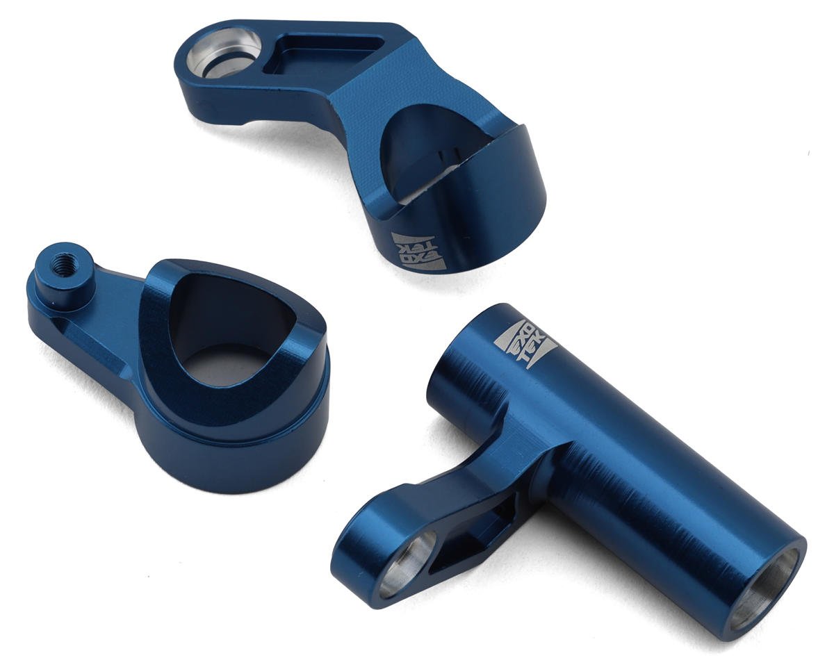 Exotek RC8 Aluminum Steering Crank Set (Blue) (EXO2181)