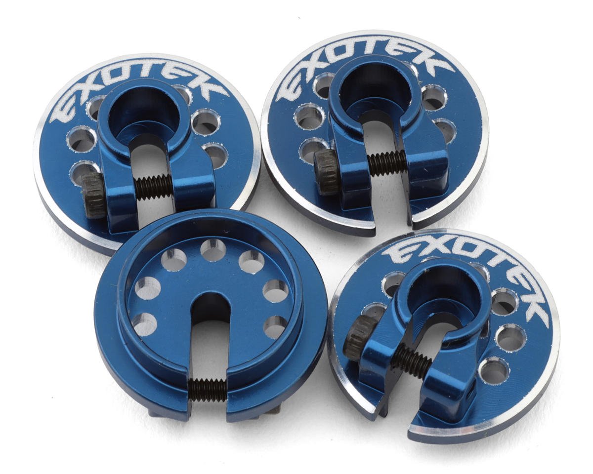 Exotek Aluminum Ultra Shocks Clamping Spring Cups (4) for Traxxas Slash (EXO2219)