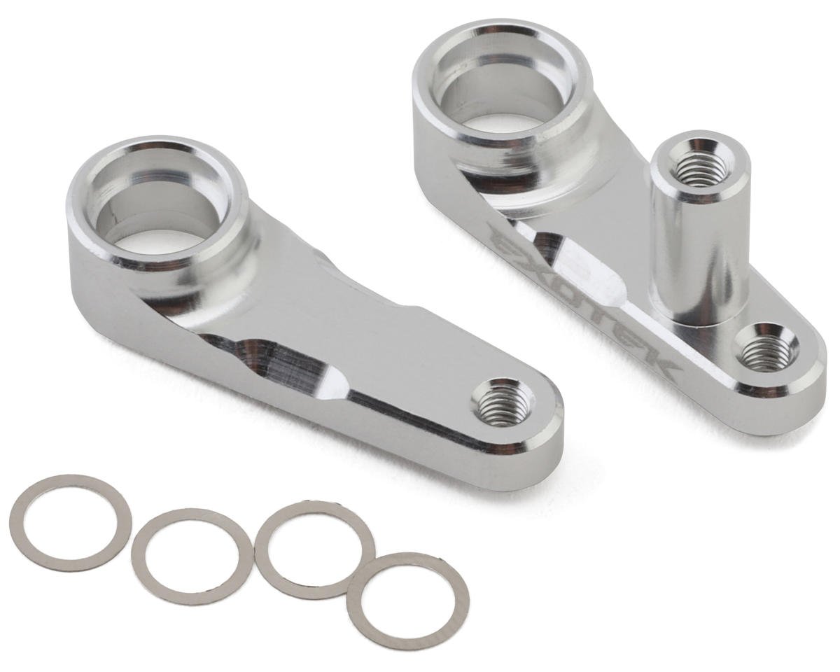 Exotek Tamiya BBX BB-01 HD Aluminum Steering Bellcrank Set (Silver) (EXO2236)