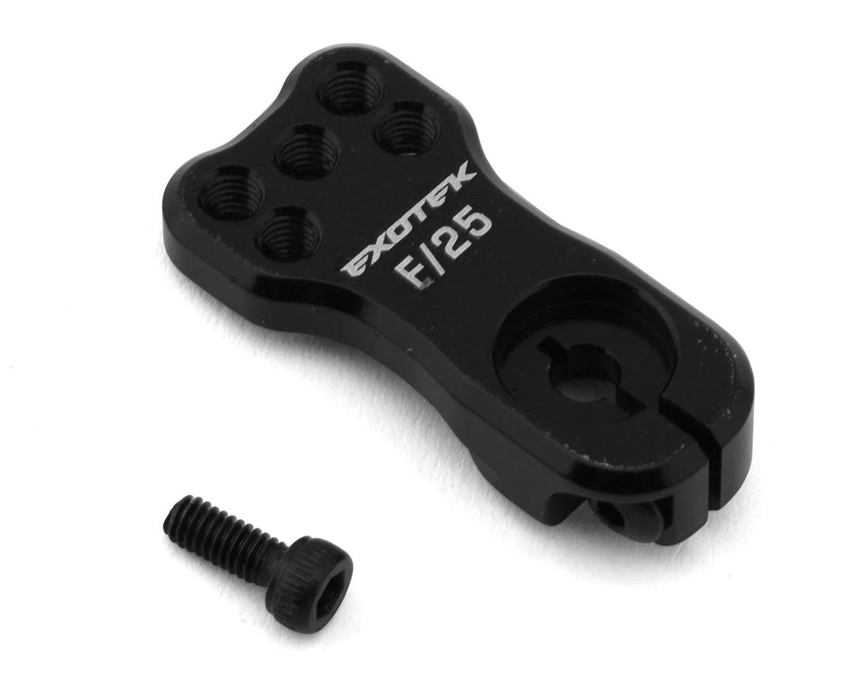 Exotek HD Aluminum Racing Servo Horn (25T ProTek/Futaba) (Black) (EXO2256)