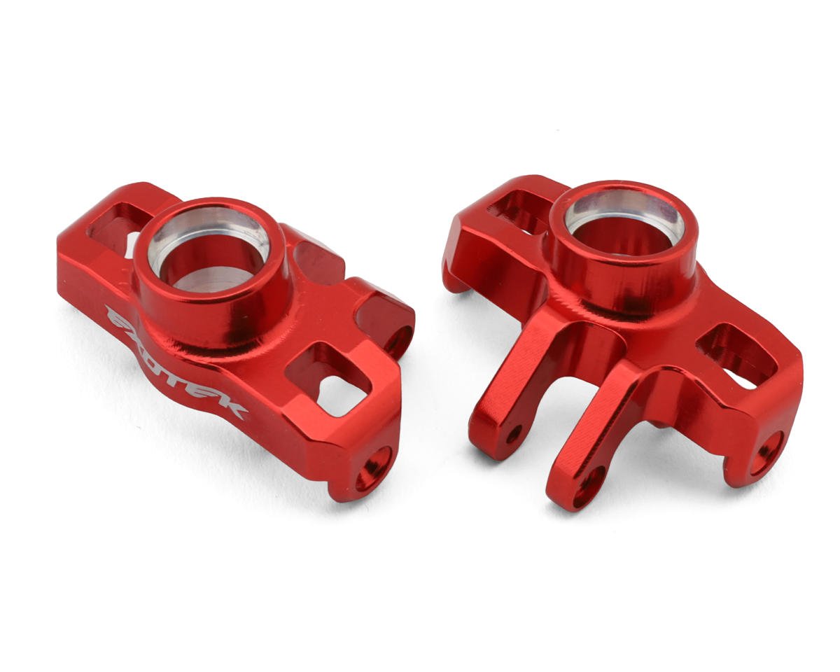 Exotek Arrma Typhon/Granite Grom Aluminum HD Steering Knuckles (Red) (2) (EXO2275)