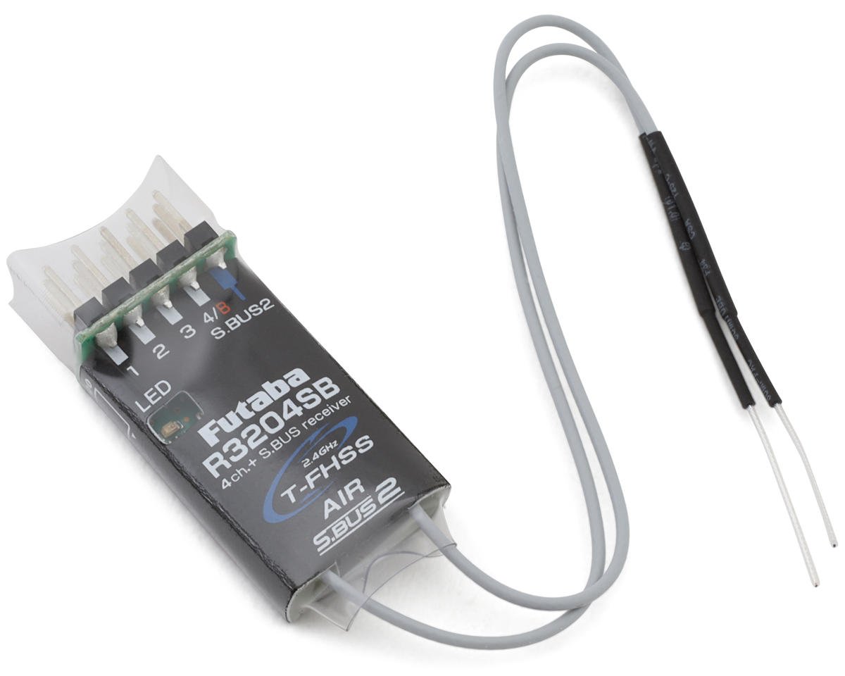 Futaba R3204SB 2.4GHz 4-Channel T-FHSS S.BUS2 Telemetry Receiver (FUT01102400-3)