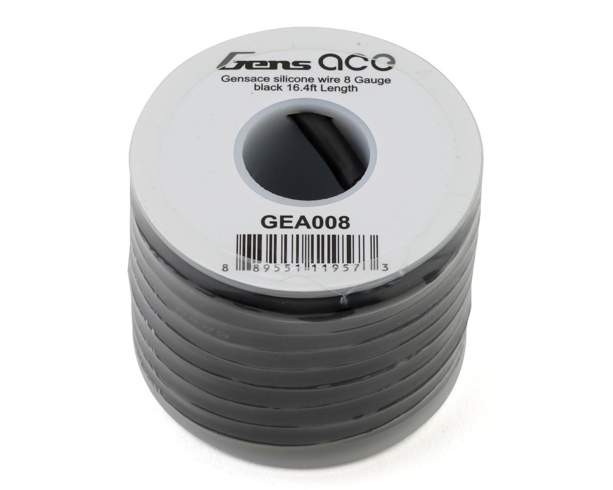Gens Ace Silicone Wire (8AWG) (Black) (16.4 ft.) (GEA008)
