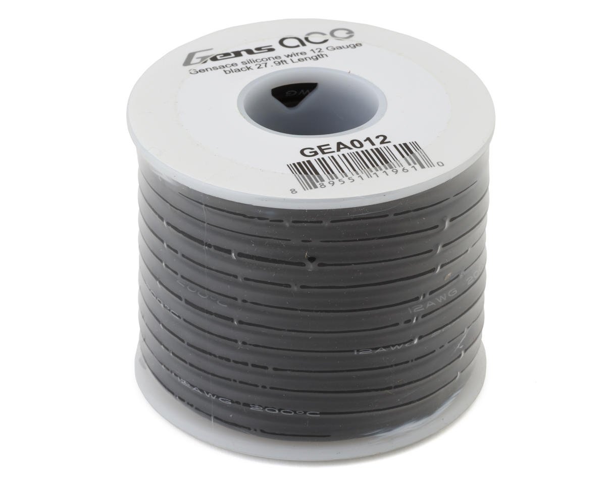 Gens Ace Silicone Wire (12AWG) (Black) (27.9ft.) (GEA012)