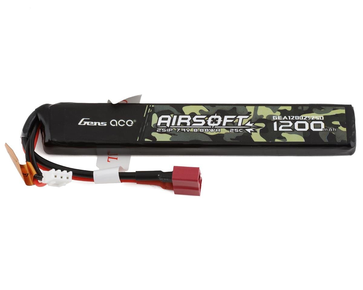 Gens Ace 2S 25C Airsoft LiPo Battery w/Deans Plug (7.4V/1200mAh) (GEA12002S25D)