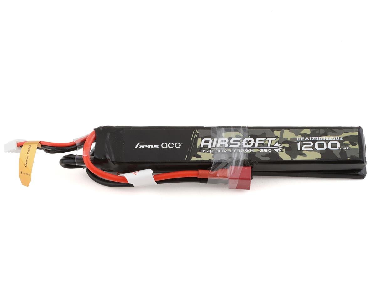 Gens Ace 3S 25C Airsoft Butterfly LiPo Battery w/Deans Plug (11.1V/1200mAh) (GEA12003S25D2)