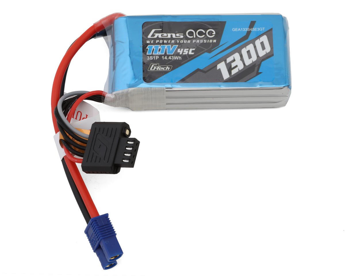 Gens Ace G-Tech Smart 3S LiPo Battery 45C (11.1V/1300mAh) (GEA133S45E3GT)