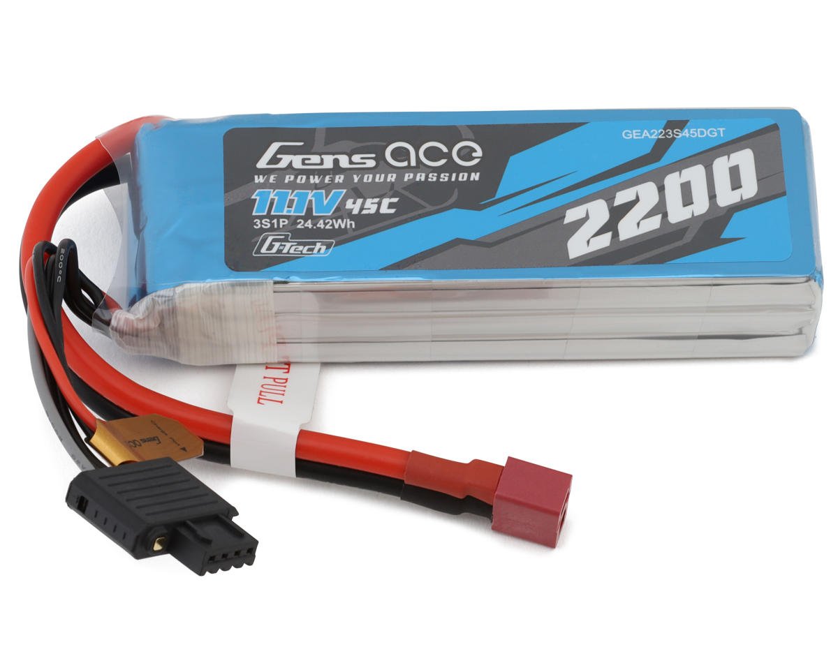 Gens Ace G-Tech Smart 3S LiPo Battery 45C (11.1V/2200mAh) w/Deans (GEA223S45DGT)