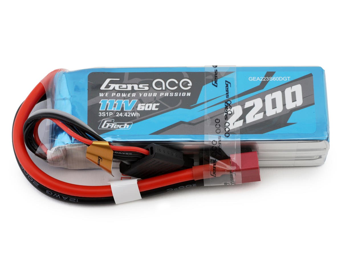Gens Ace G-Tech Smart 3S LiPo Battery 60C (11.1V/2200mAh) w/Deans (GEA223S60DGT)