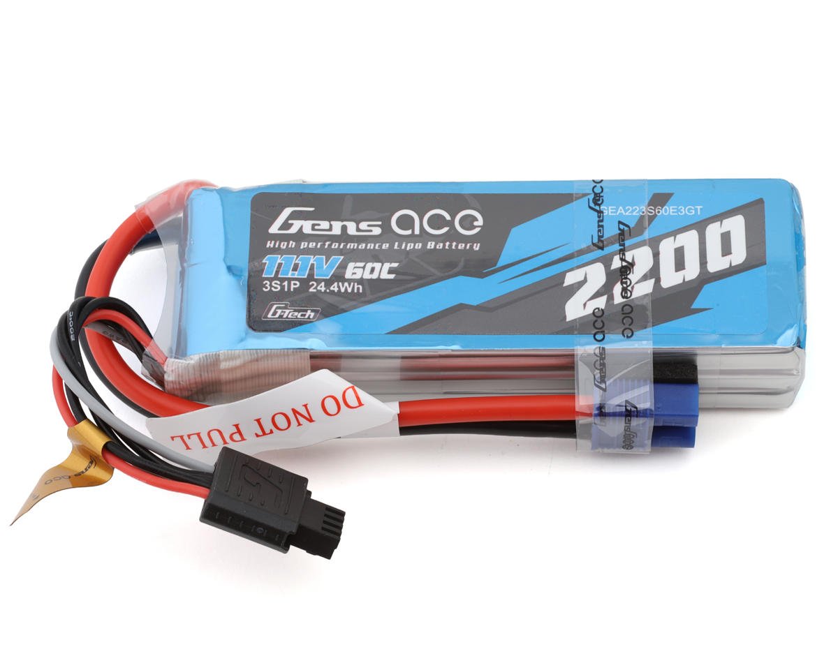 Gens Ace G-Tech Smart 3S LiPo Battery 60C (11.1V/2200mAh) w/EC3 Connector (GEA223S60E3GT)