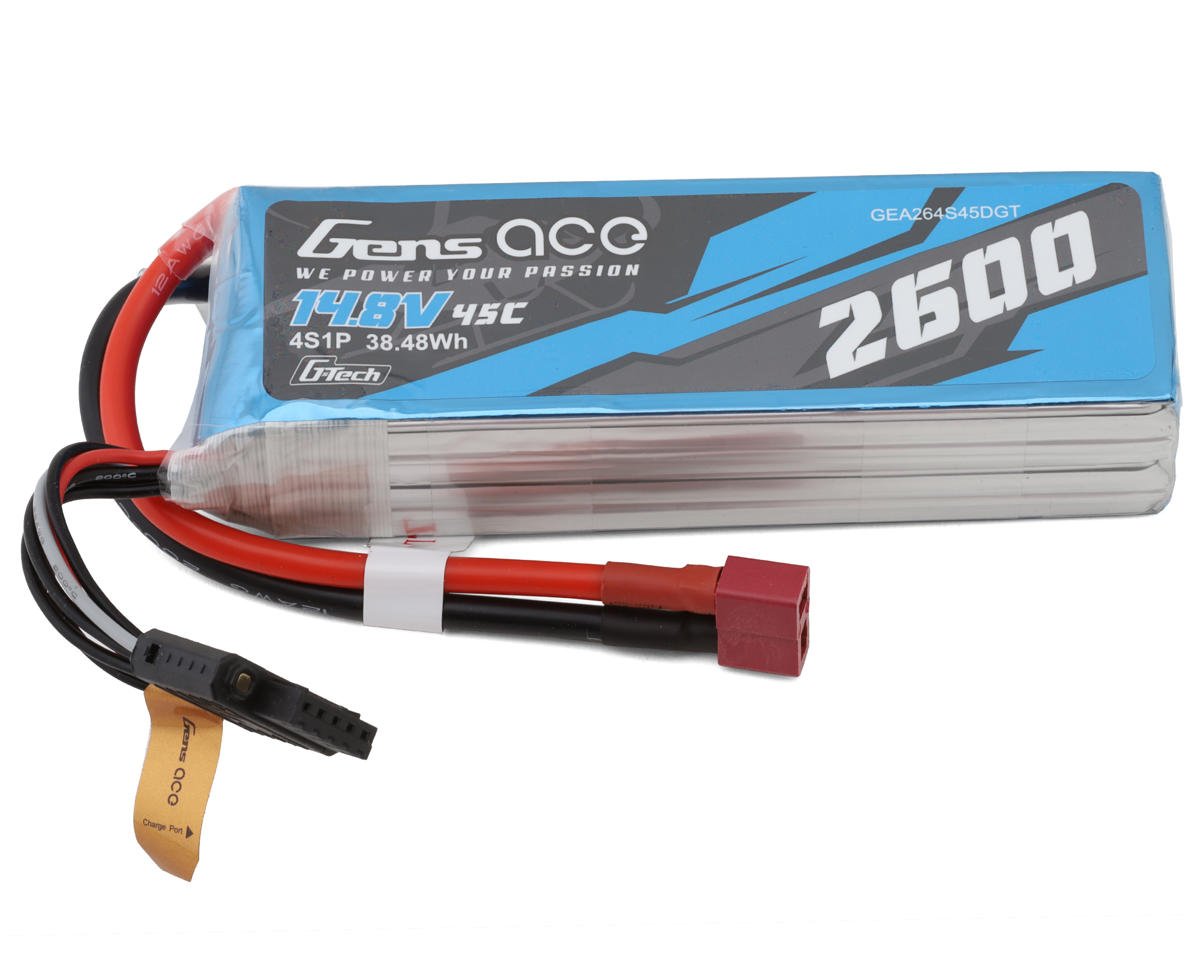 Gens Ace G-Tech Smart 4S LiPo Battery 45C (14.8V/2600mAh) w/T-Style Connector (GEA264S45DGT)