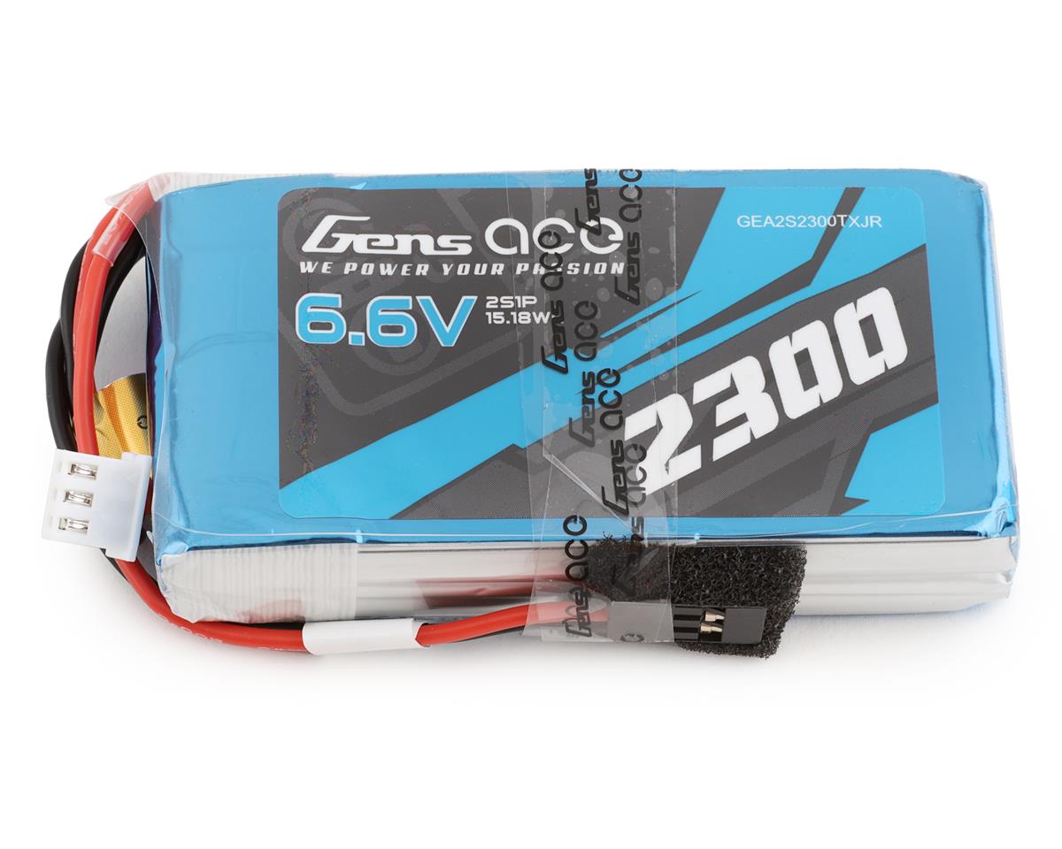 Gens Ace 2s LiFe Transmitter Battery (6.6V/2300mAh) (Futaba/FrSky) (GEA2S2300TXJR)