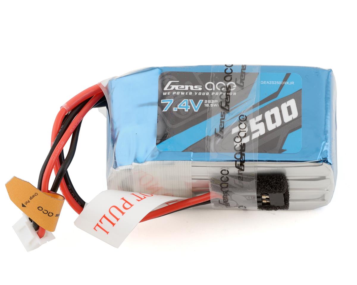 Gens Ace 2S LiPo Receiver Battery (7.4V/2500mAh) (GEA2S2500RXJR)
