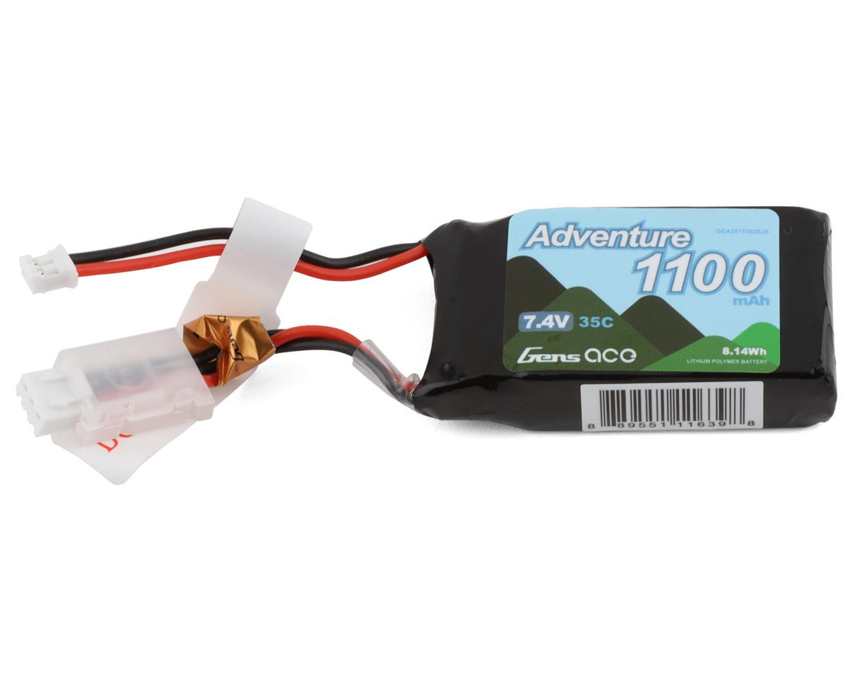 Gens Ace 2S LiPo Battery 35C (7.4V/1100mAh) (Axial SCX24) (GEA3511002SJS)