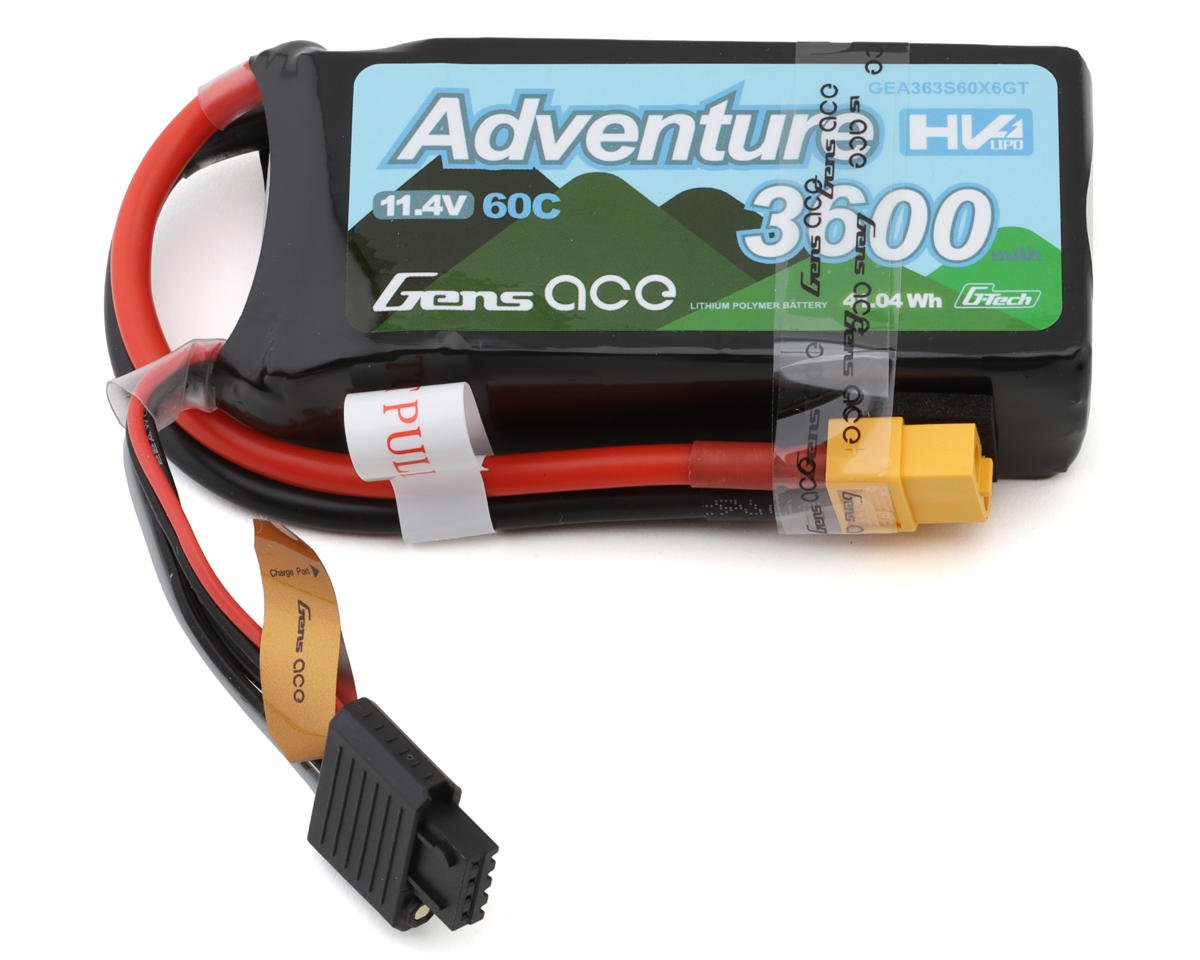 Gens Ace G-Tech Smart 3S LiHV Battery 60C (11.4V 3600mAh) (GEA363S60X6GT)