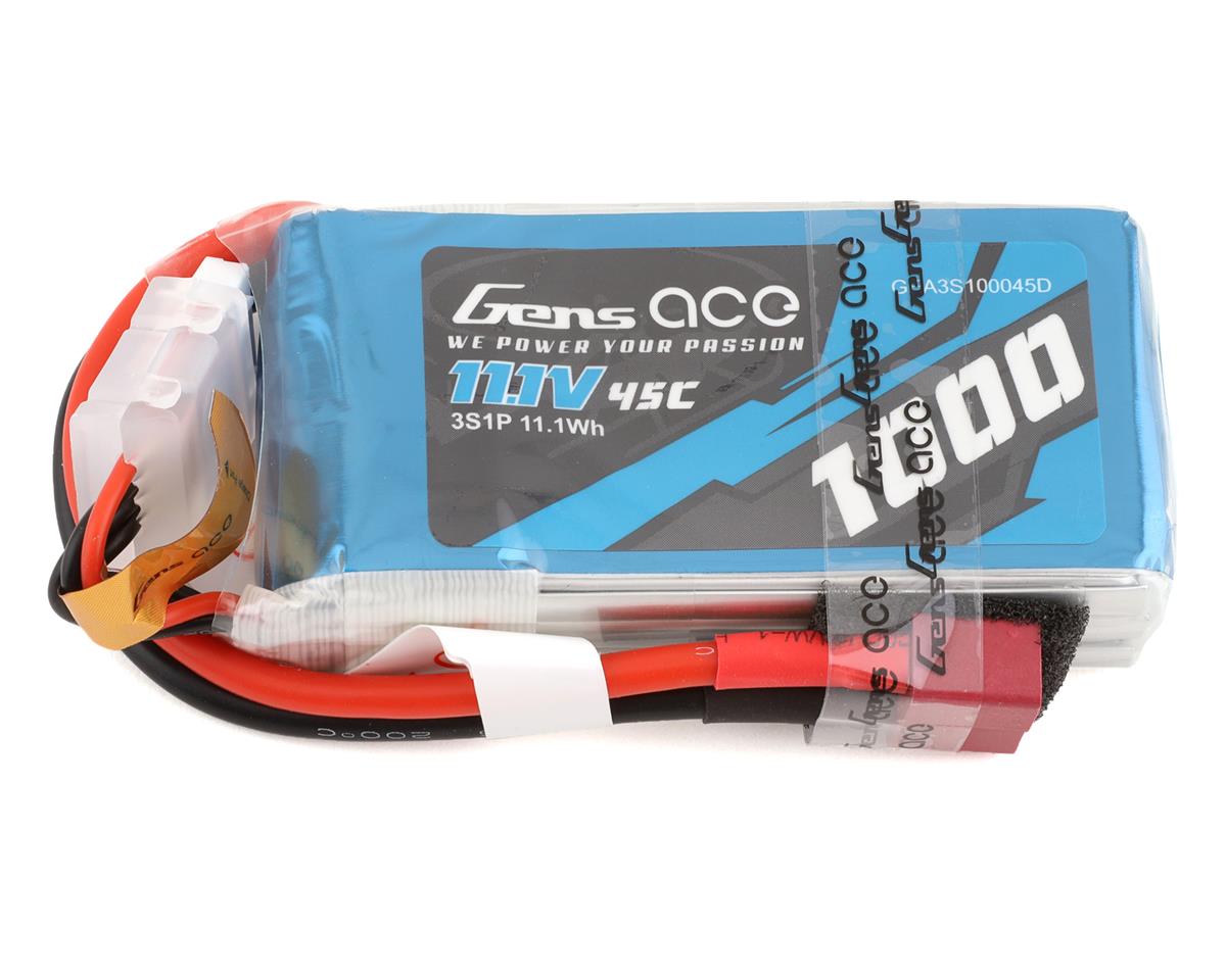 Gens Ace 3S LiPo Battery 45C (11.1V/1000mAh) (GEA3S100045D)