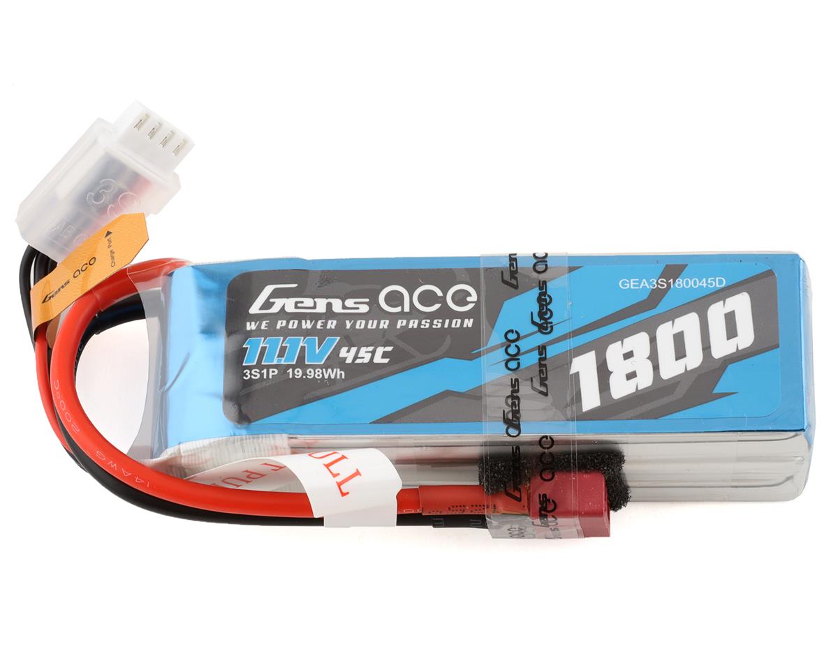 Gens Ace 3S LiPo Battery 45C (11.1V/1800mAh) (GEA3S180045D)