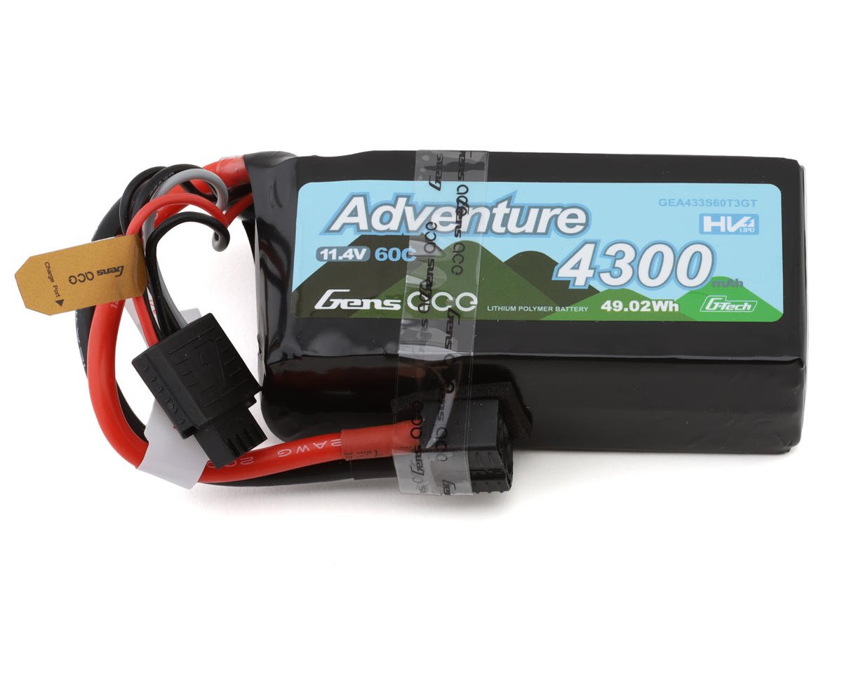 Gens Ace G-Tech Smart 3S LiHV Battery 60C (11.4V/4300mAh) (GEA433S60T3GT)