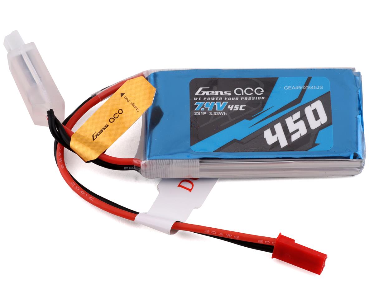 Gens Ace 2s LiPo Battery 45C (7.4V/450mAh) (GEA4502S45JS)