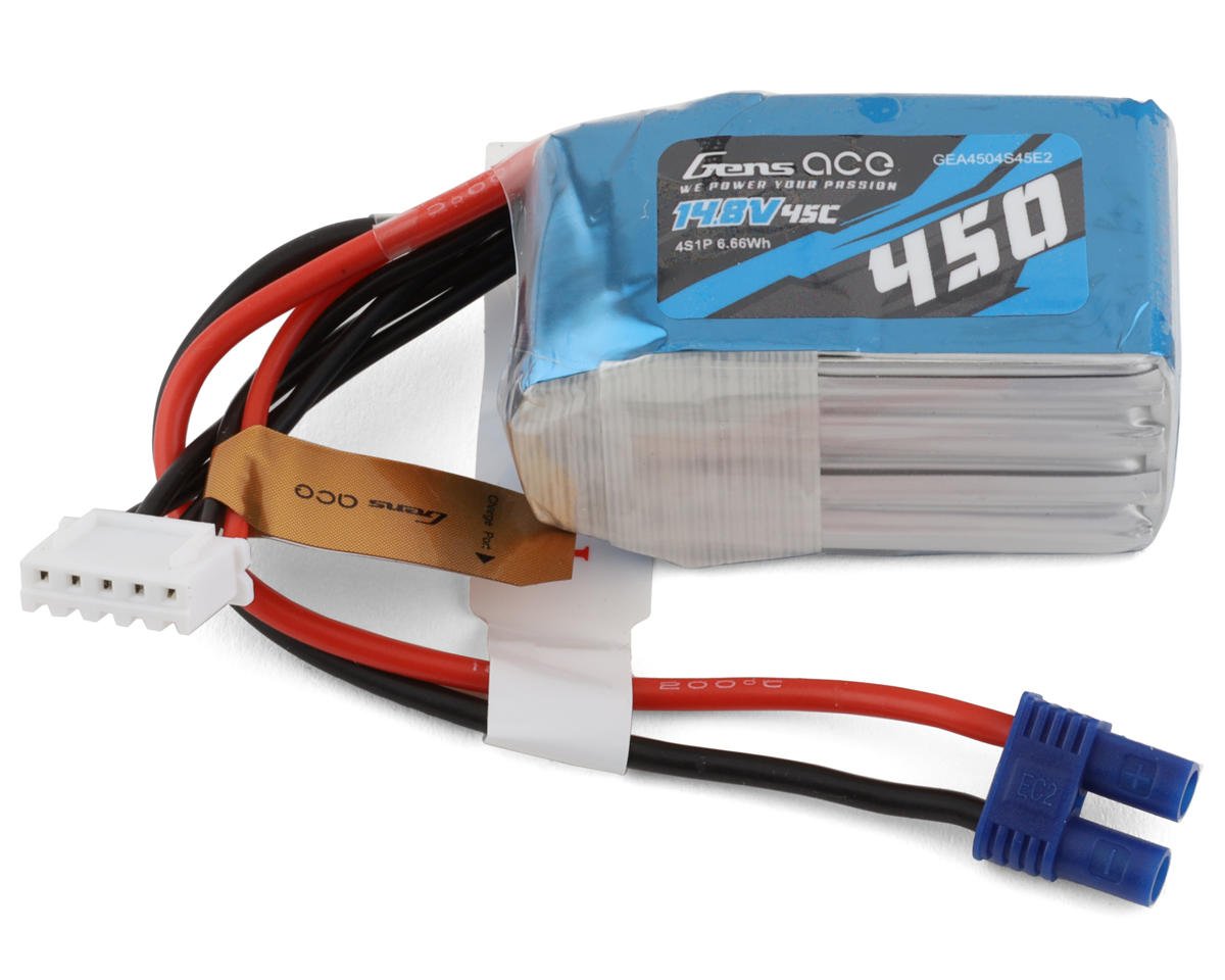 Gens Ace 4S LiPo Battery 45C (14.8V/450mAh) (GEA4504S45E2)