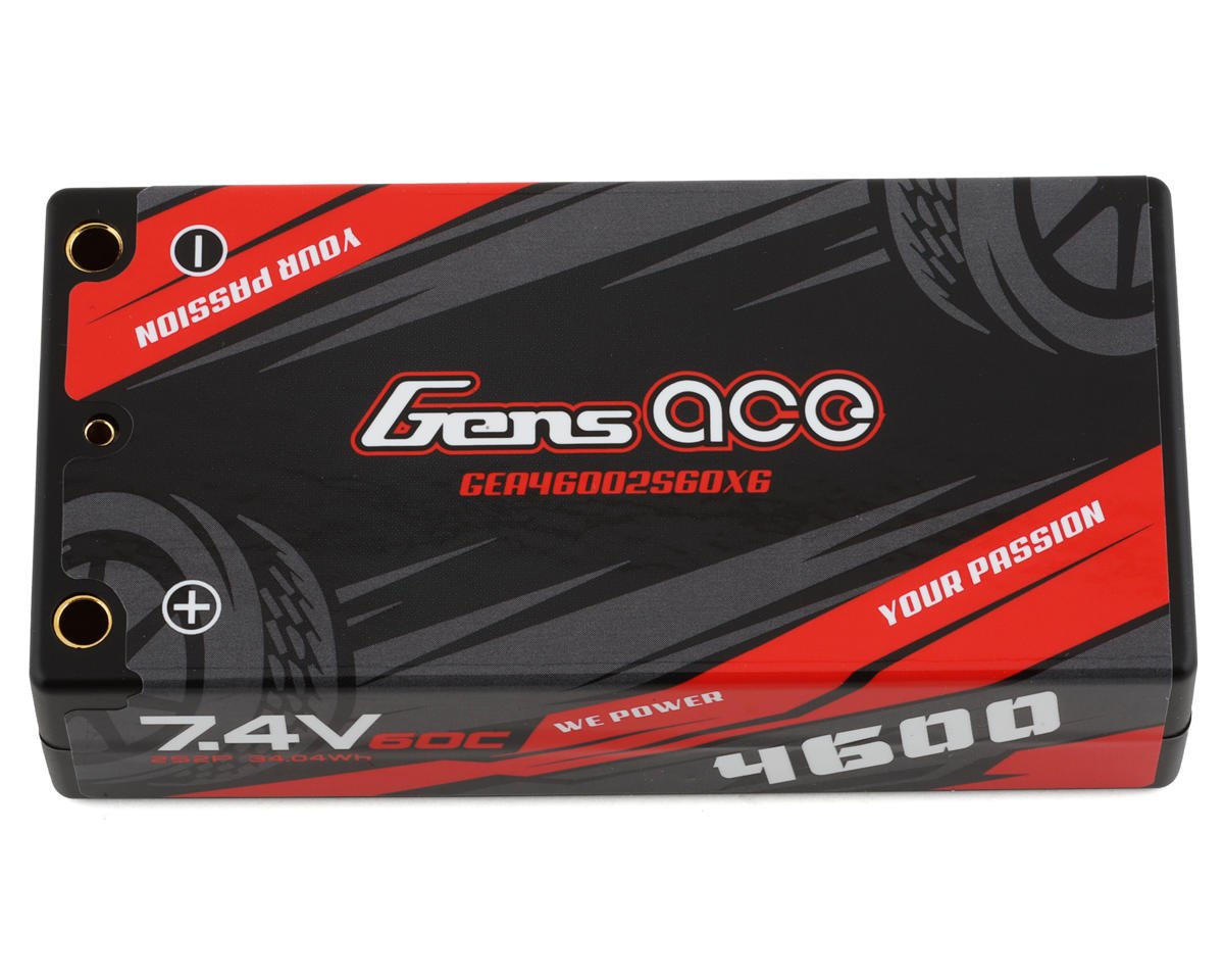 Gens Ace 2S LiPo Battery 60C (7.4V/4600mAh) (GEA46002S60X6)
