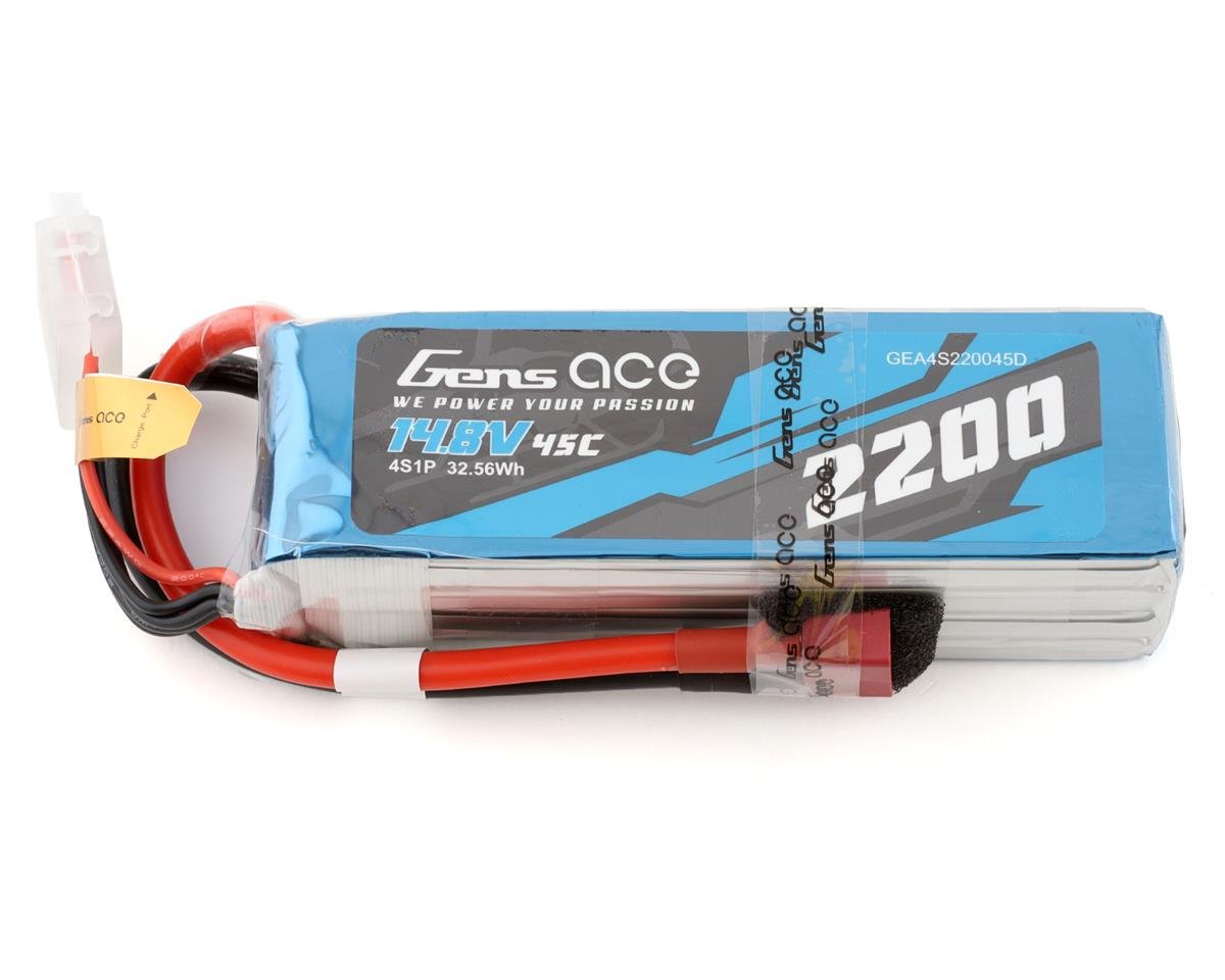Gens Ace 4S LiPo Battery 45C (14.8V/2200mAh) (GEA4S220045D)