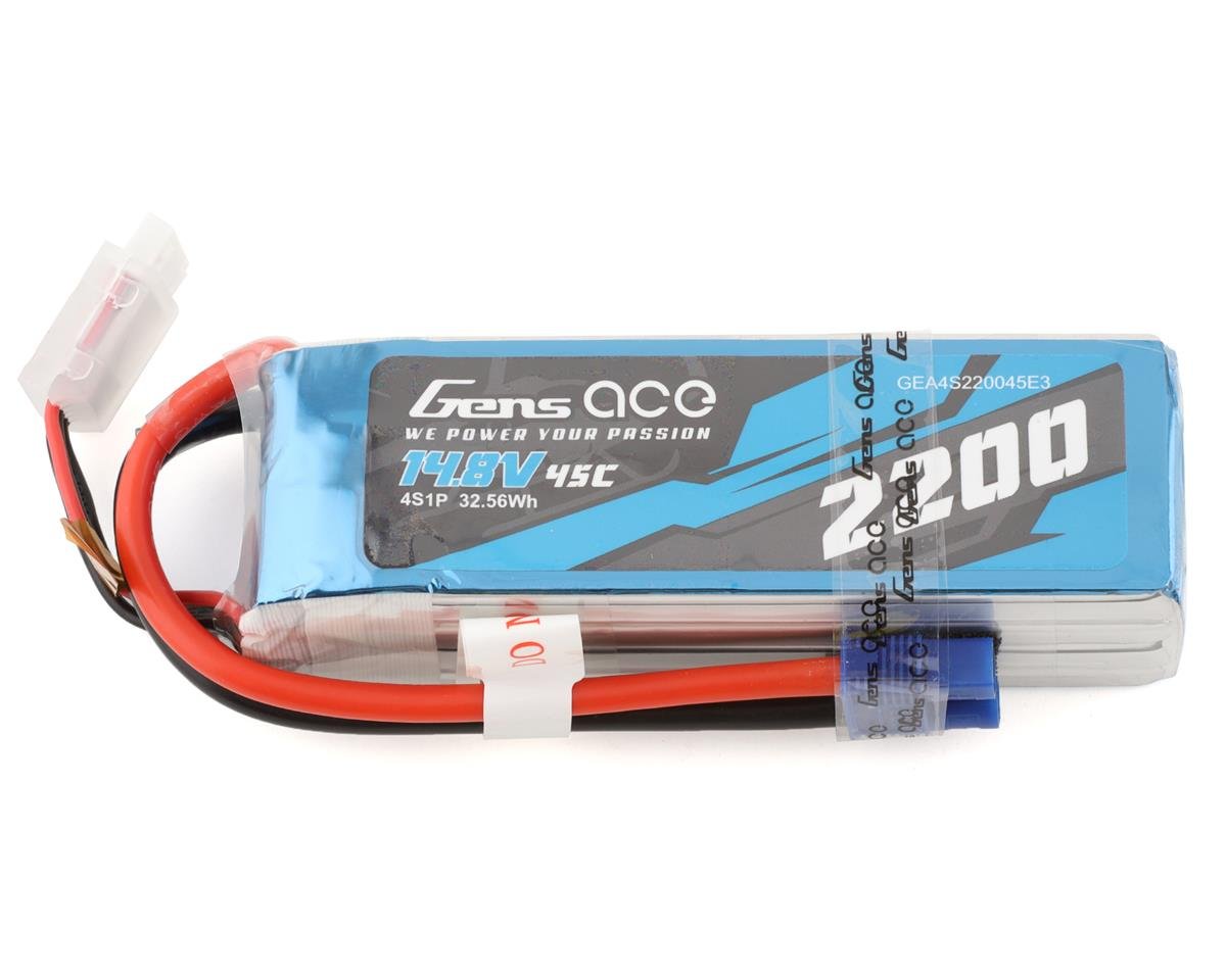 Gens Ace 4S LiPo Battery 45C (14.8V/2200mAh) (GEA4S220045E3)
