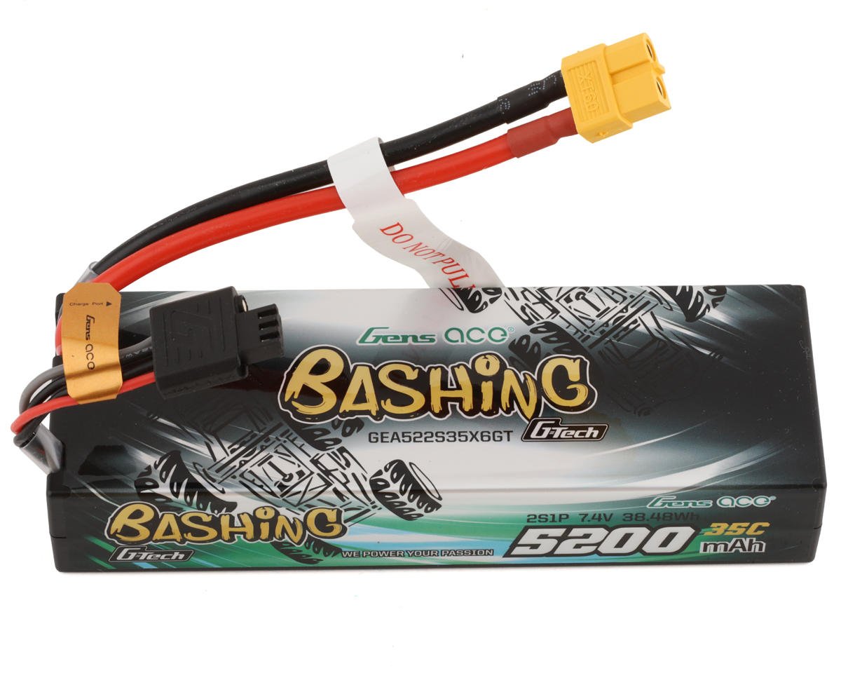 Gens Ace 2S G-Tech Smart "Bashing" LiPo Battery 35C (7.4V/5200mAh) w/XT-60 (GEA522S35X6GT)