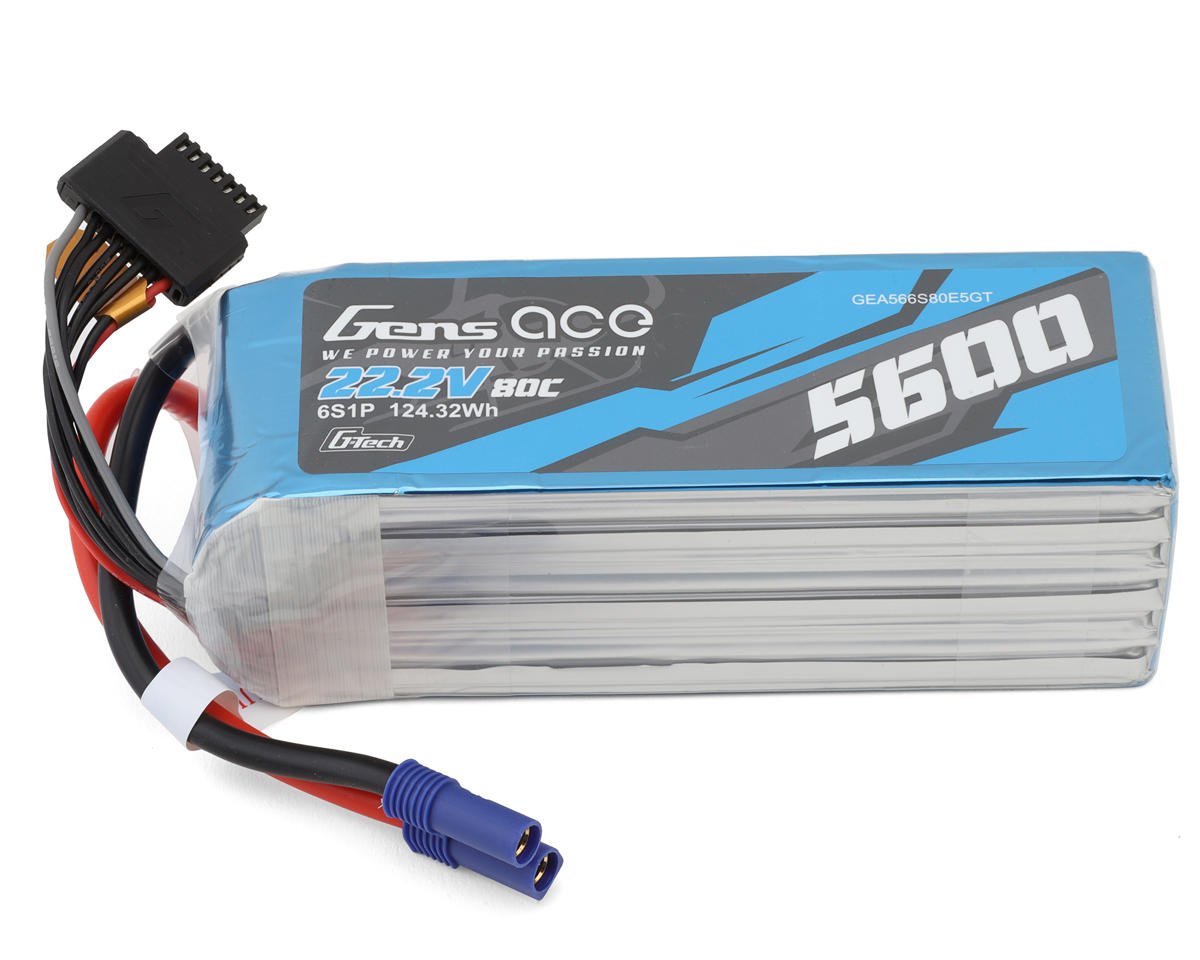 Gens Ace G-Tech Smart 6S LiPo Battery 80C (22.2V/5600mAh) (GEA566S80E5GT)