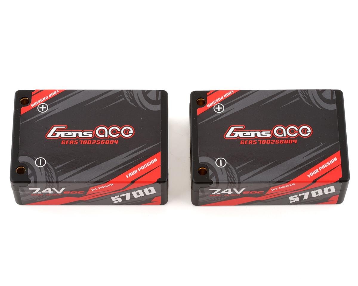 Gens Ace 2S LiPo Battery Saddle Pack 60C (7.4V/5700mAh) (GEA57002S60D4)