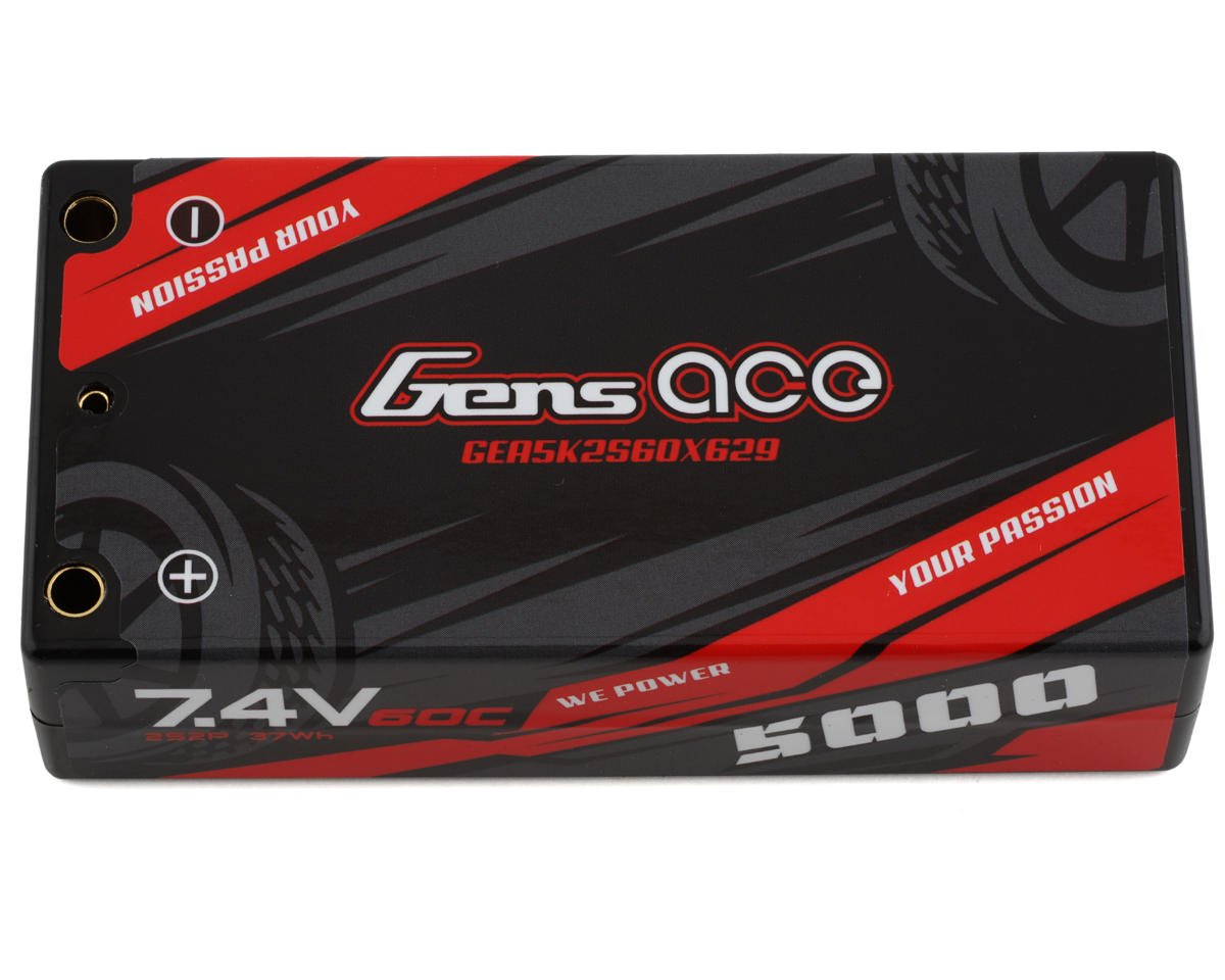 Gens Ace 2S LiPo Battery 60C (7.4V/5000mAh) (GEA5K2S60X629)