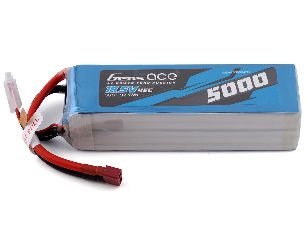 Gens Ace 5s LiPo Battery 45C w/T-Style Connector (18.5V/5000mAh) (GEA5S500045D)