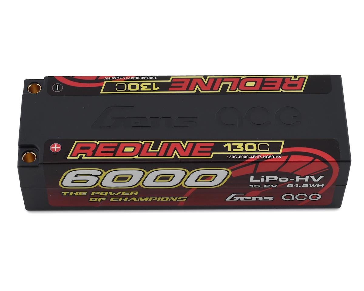 Gens Ace Redline 4S LiHV LiPo Battery 130C w/5mm Bullets (15.2V/6000mAh) (GEA60004S13D5)