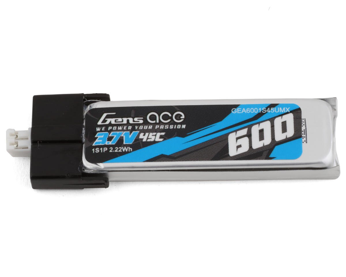 Gens Ace 1S LiPo Battery 45C (3.7V/600mAh) (GEA6001S45UMX)