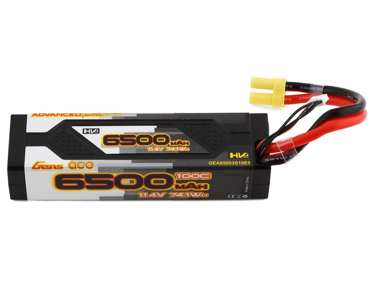 Gens Ace 3S LiHV Advanced Series LiPo Battery 100C (11.4V/6500mAh) (GEA65003S10E5)