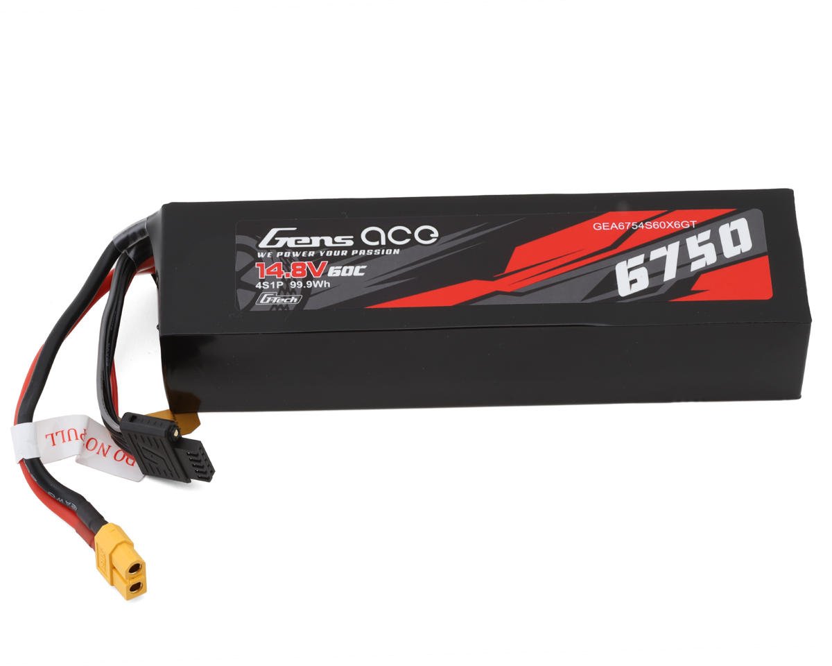 Gens Ace G-Tech Smart 4S LiPo Battery 60C (14.8V/6750mAh) w/XT60 Connector (GEA6754S60X6GT)