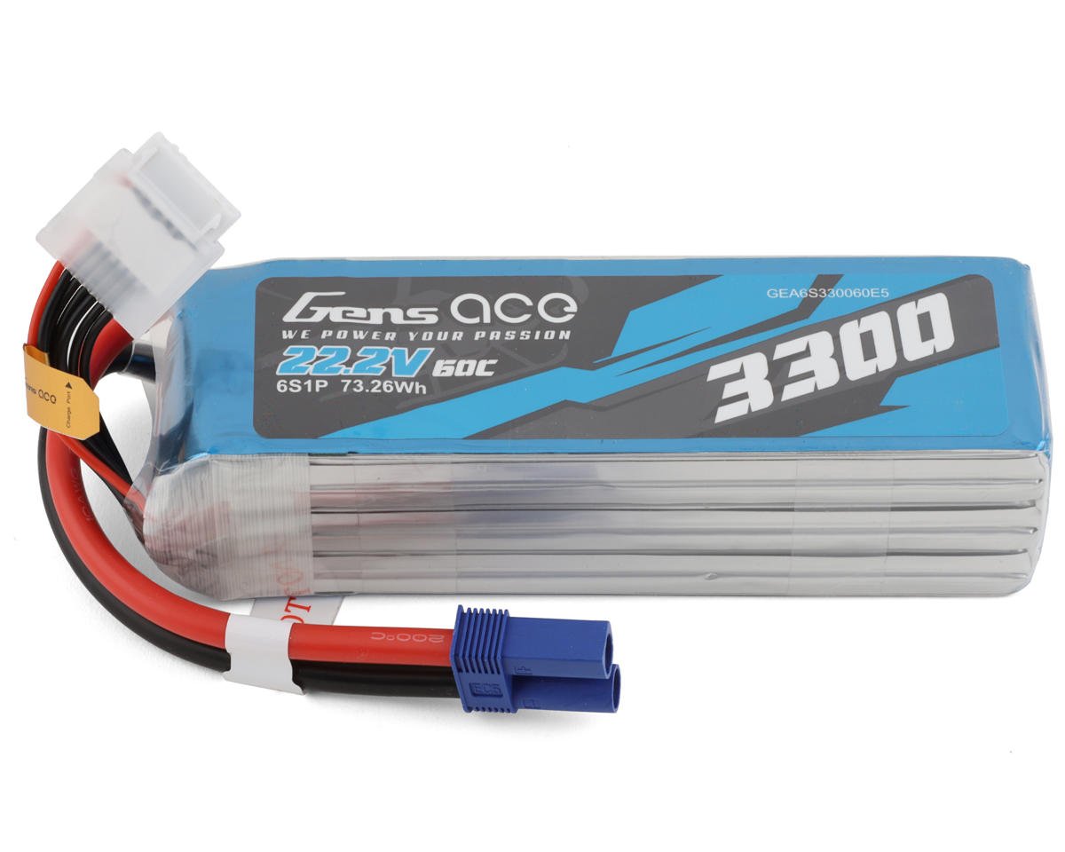 Gens Ace 6S LiPo Battery 60C (22.2V/3300mAh) (GEA6S330060E5)