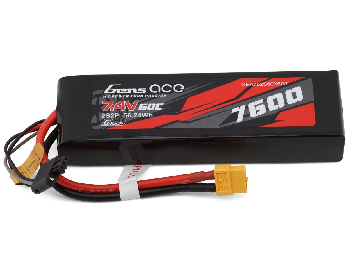 Gens Ace G-Tech Smart 2S LiPo Battery 60C (7.4V/7600mAh) (GEA762S60X6GT)