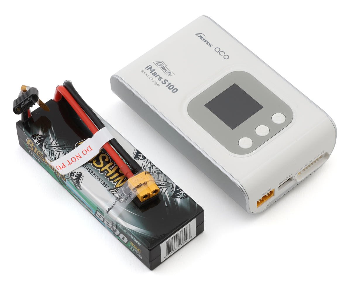 Gens Ace G-Tech Smart 2S Bundle w/2S 35C XT60 LiPo Battery (5200mAh) (GEAS100522S35GT)
