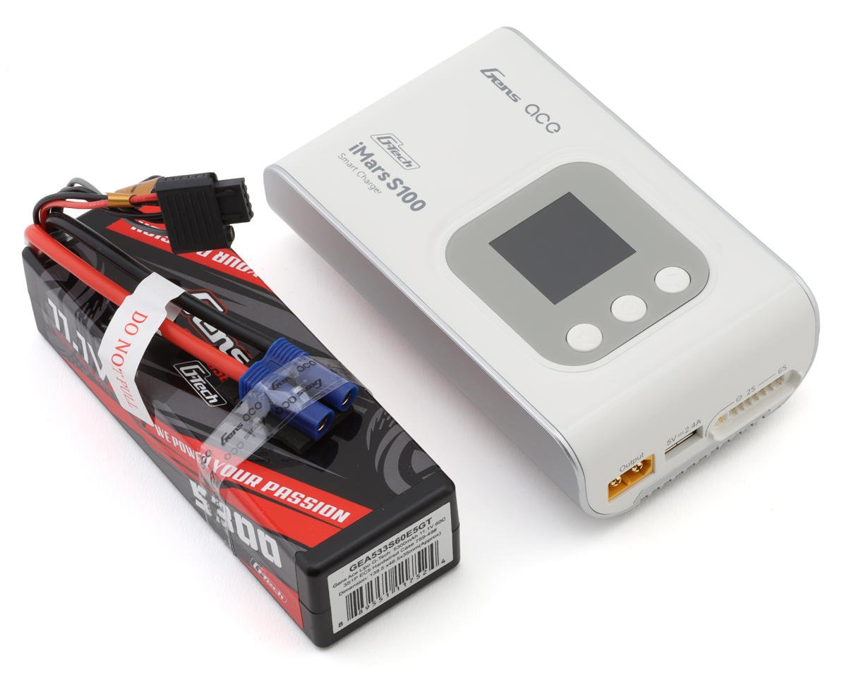 Gens Ace G-Tech Smart 3S Bundle w/3S 60C EC5 LiPo Battery (5300mAh) (GEAS100533S60GT)