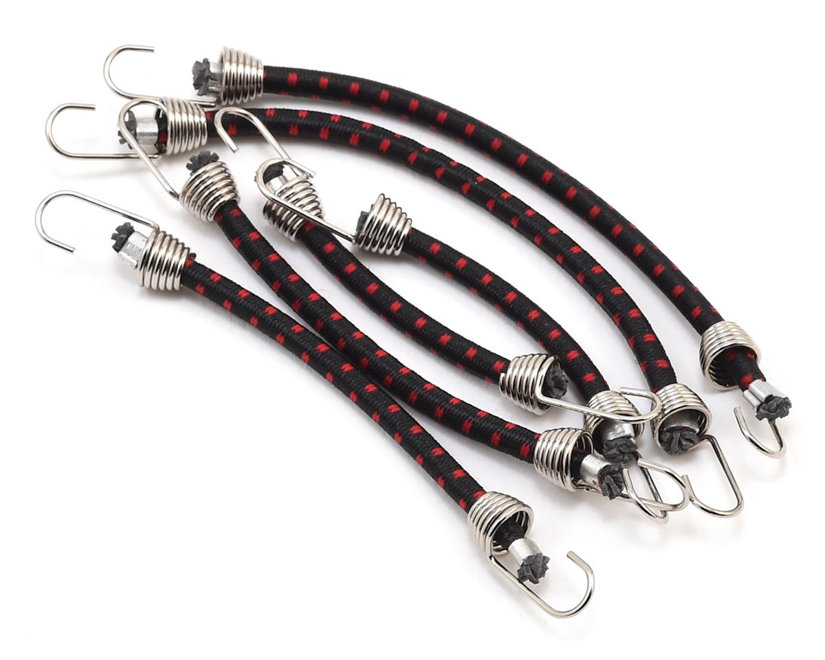 Hot Racing 1/10 Scale Bungee Cord Set (Black/Red) (6) (HRAACC468C02)