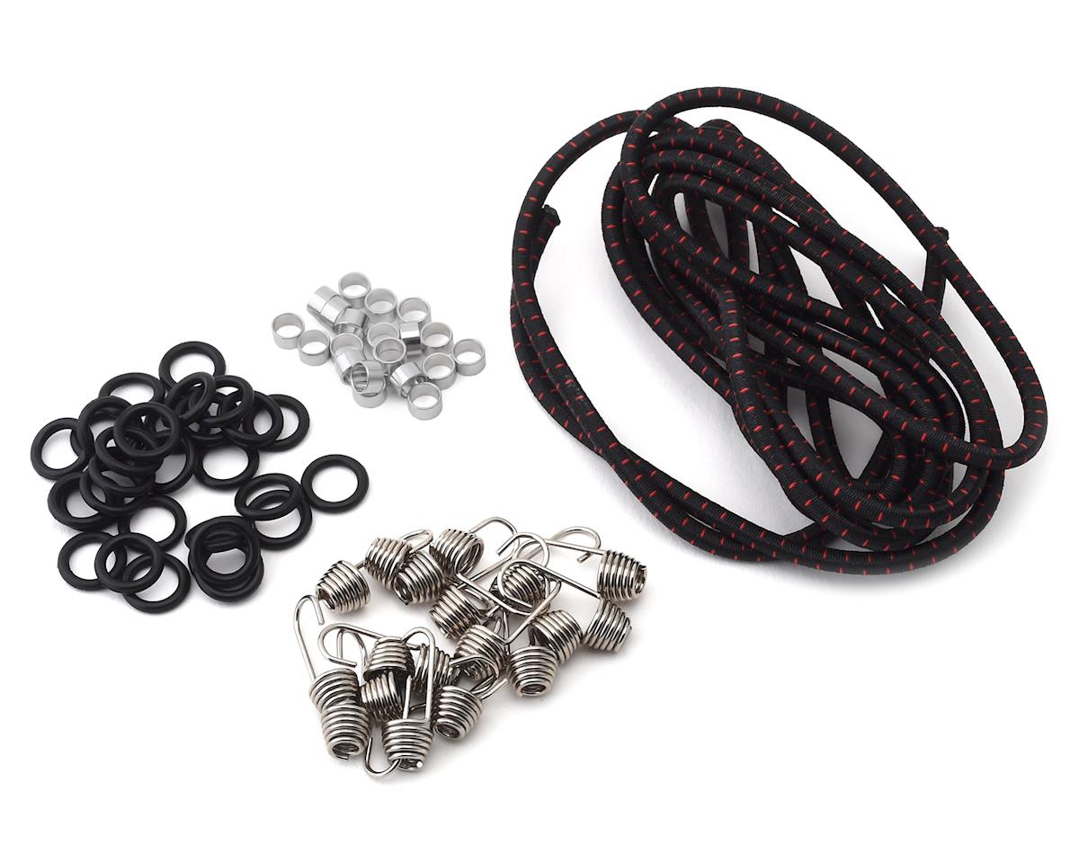 Hot Racing 1/10 Scale Cargo Net Kit (Black/Red) (HRAACC468KN02)