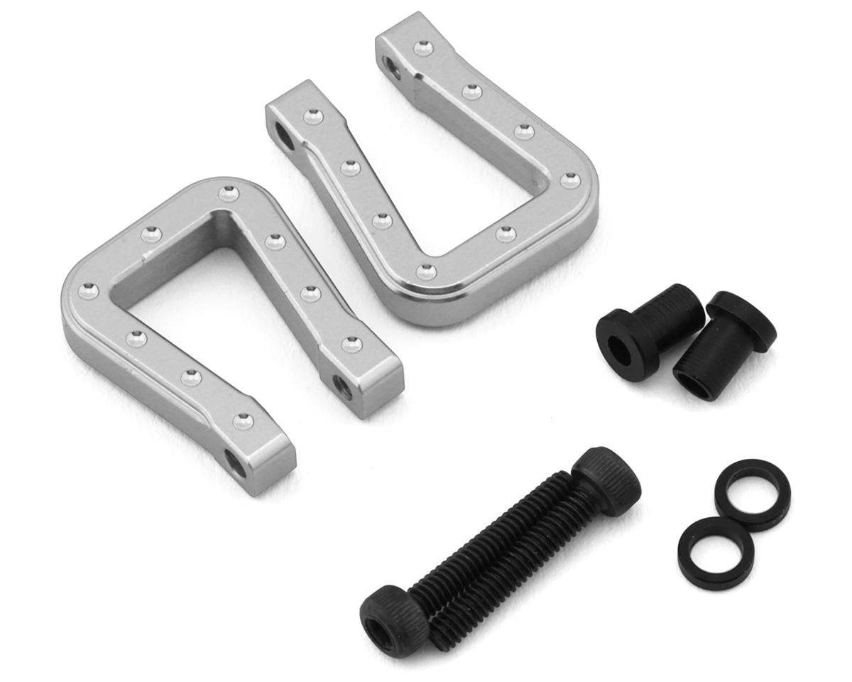 Hot Racing 1/10 Aluminum Monster Flat Tow Shackle (Silver) (2) (HRAACC808MF08)