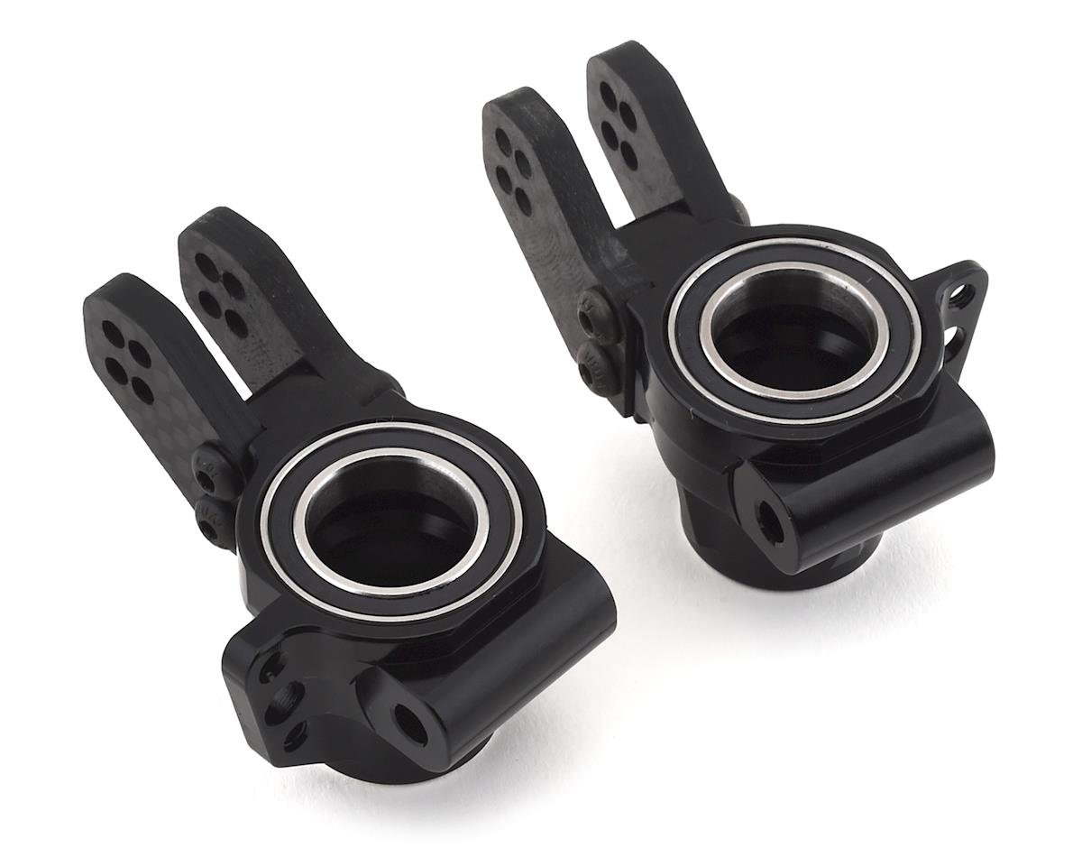 Hot Racing Kraton/Outcast Aluminum "HD Bearings" Rear Axle Carriers (Black) (2) (HRAAON22M01)
