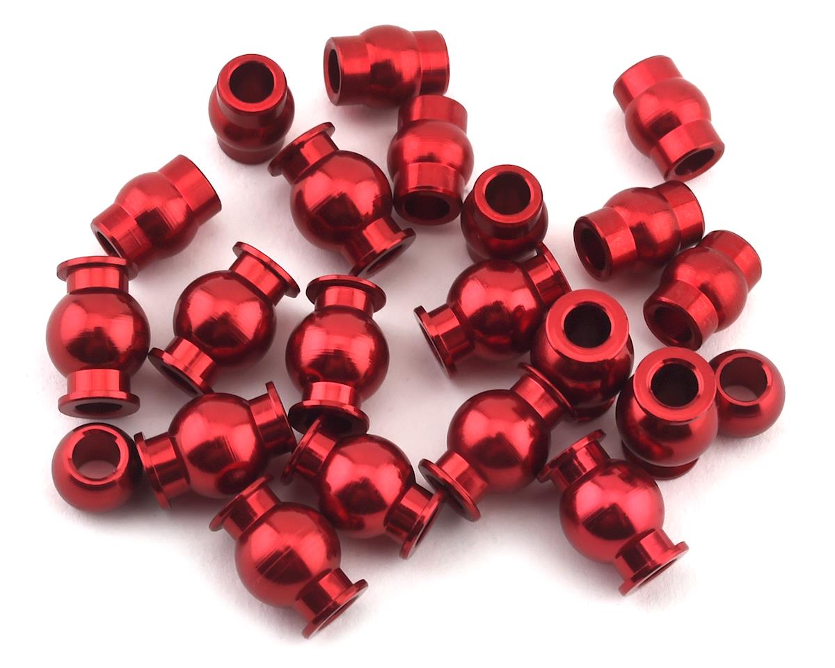 Hot Racing Arrma 4x4 Aluminum Pivot Ball Set (Red) (HRAATF160B02)