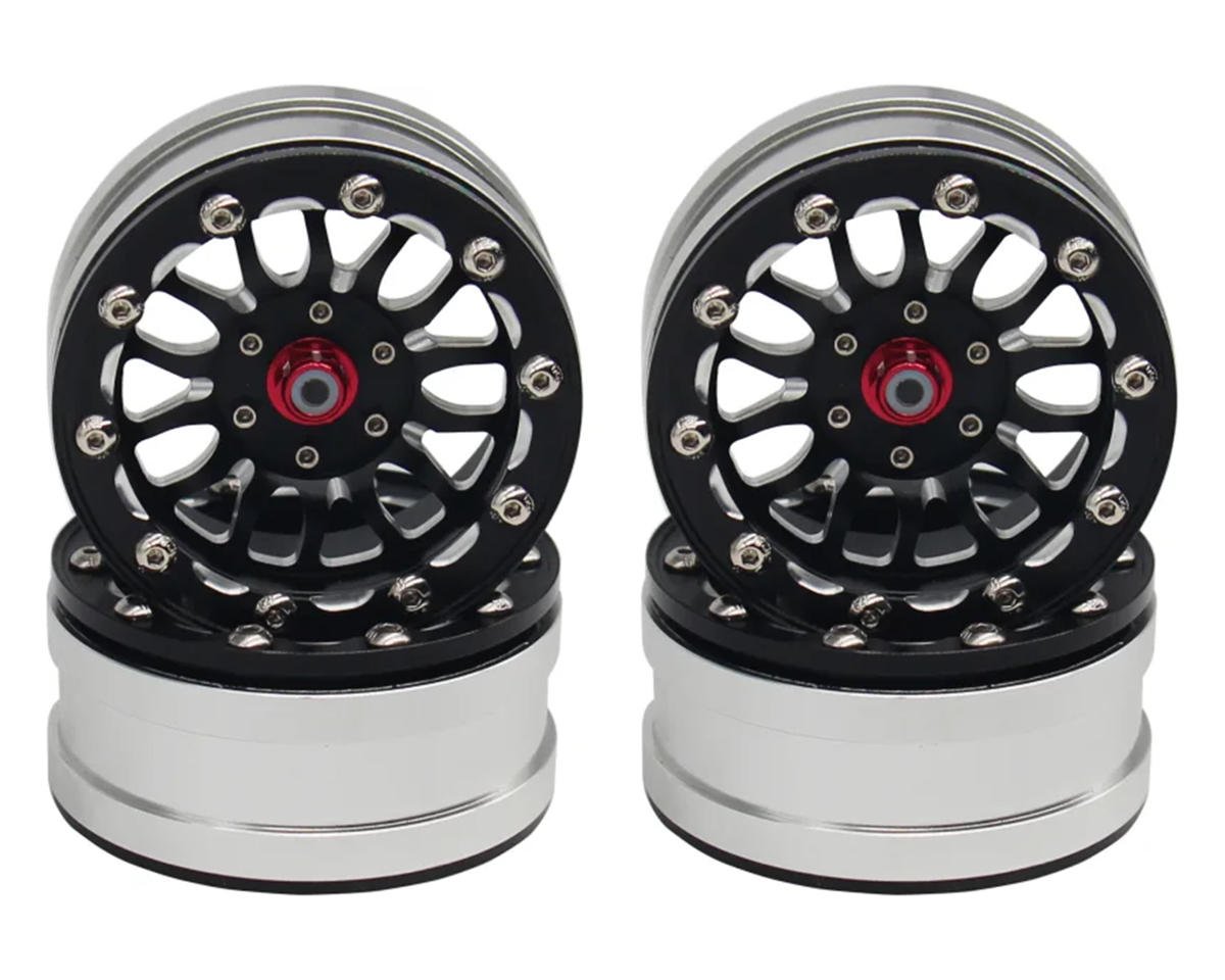 Hot Racing 1.9" Aluminum A Type Beadlock Wheels (4) (HRABLW19SLA01)