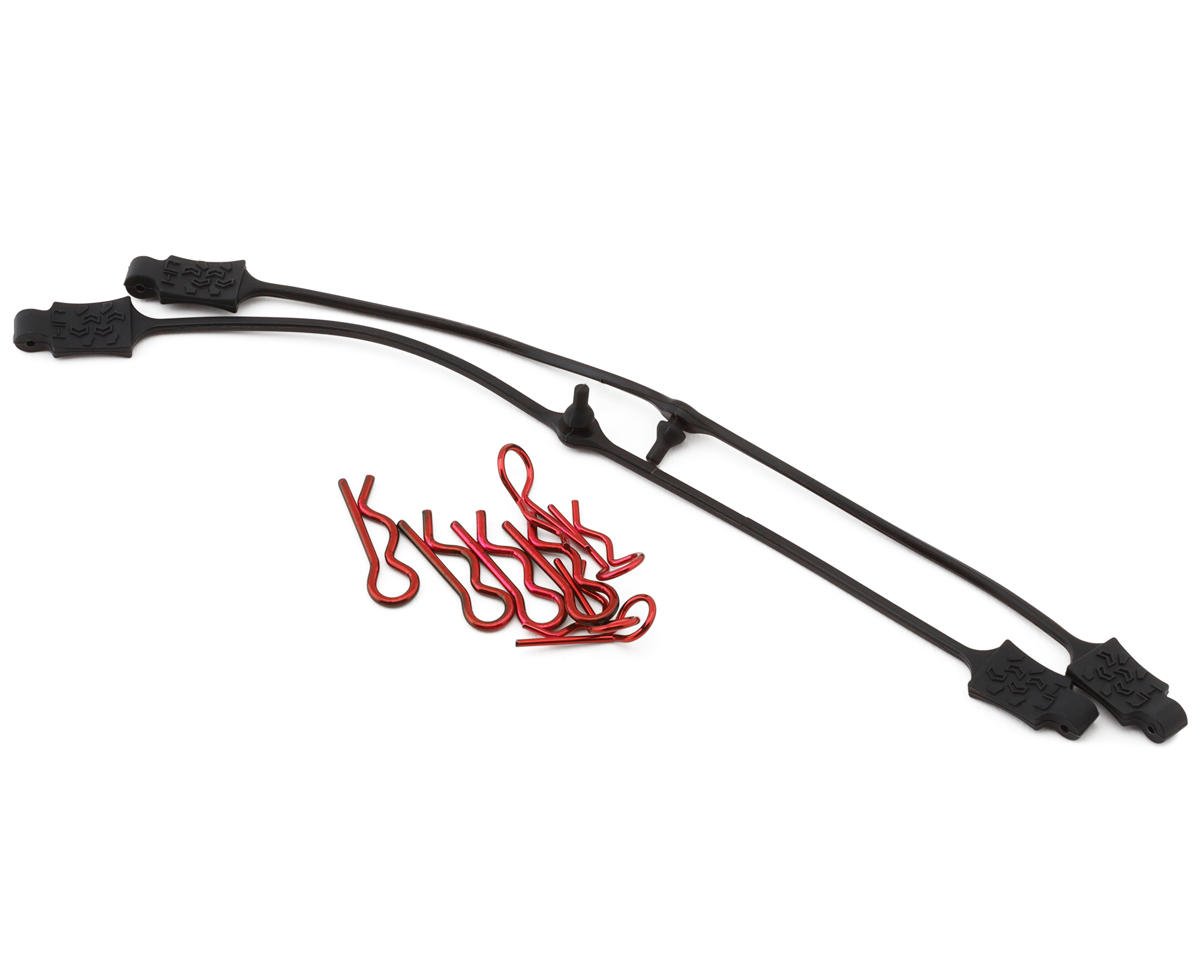 Hot Racing 1/8 & 1/10 Body Clip Retainer Set (Red) (2) (HRABWP123ET02)