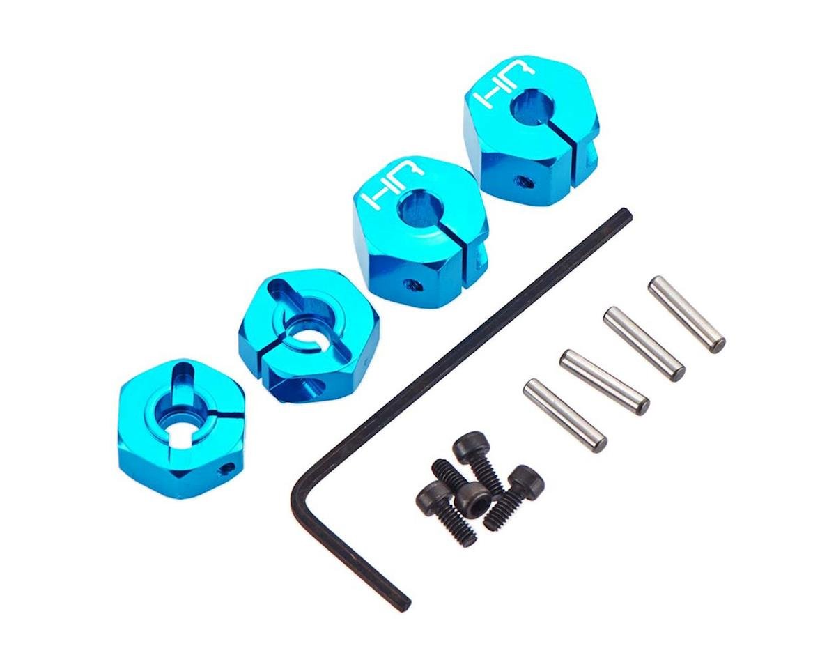 Hot Racing 12mm Aluminum Wheel Hex, Blue (4): ECX 2WD (HRAECT1006)