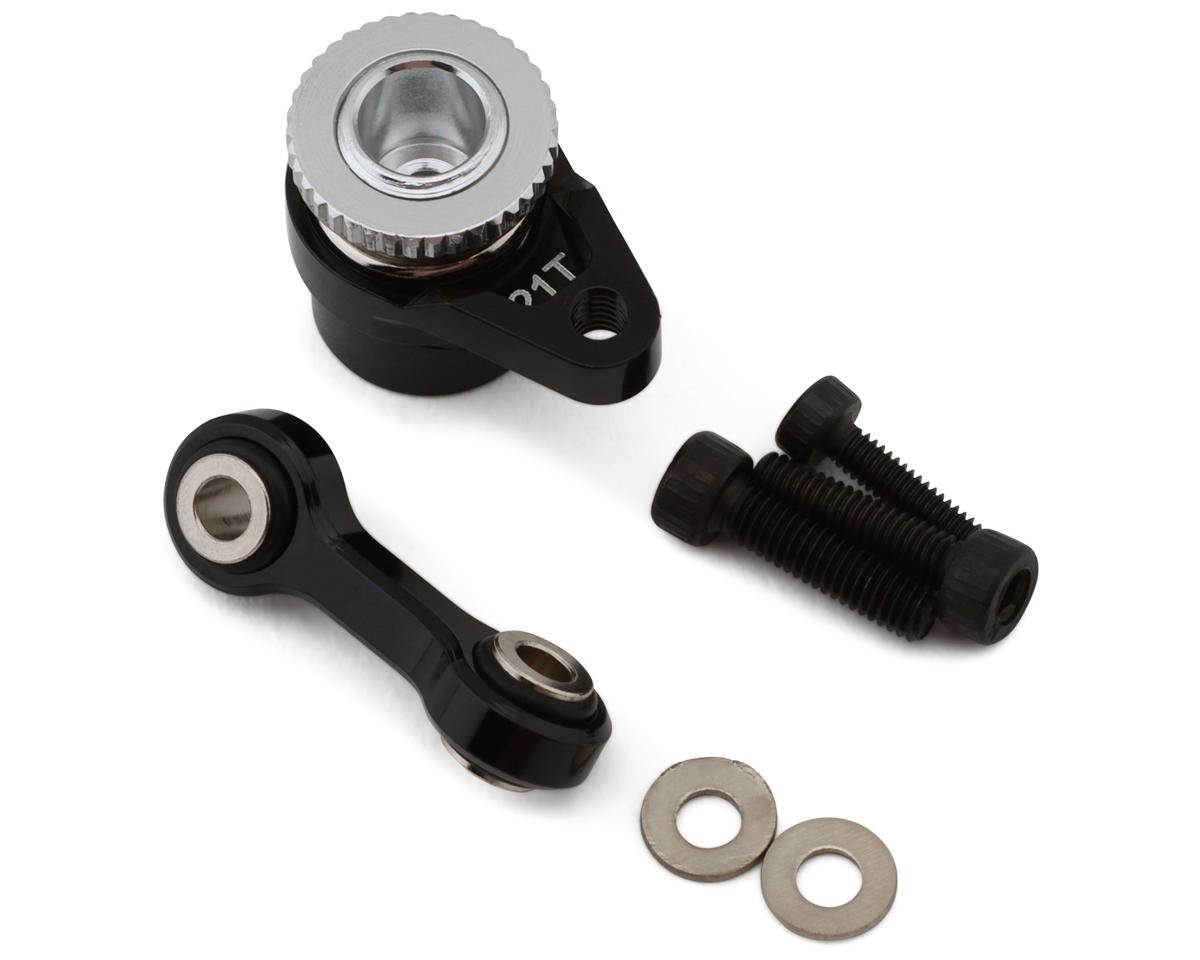 Hot Racing Arrma Grom Aluminum Servo Saver Set (Black) (21T) (HRAGRM48SH21T)